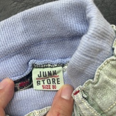 JUNK STORE デニム風ショートパンツ 80の画像