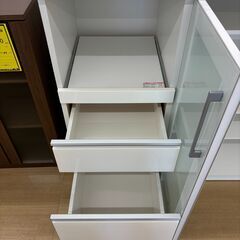 【リユースのサカイ野々市店】レンジ台 ニトリ ホワイト W(幅)119.5×D(奥行き)50.5×H(高さ)101.5cm ※クリーニング済みの画像