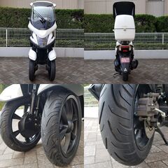 【普通免許仕様もOK】ルーフ付トリシティ125ブルーコアSEC1J 極低走行2千km台 専用BOX 自賠責保険付8年3/24★TRIX★の画像