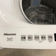 Hisense 全自動洗濯機　HW-G70J 7.0キロ　クリーニング済【トレファク堺福田】の画像