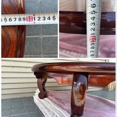 ※終了※ちゃぶ台 折りたたみ座卓 円卓　90cm×35cmの画像