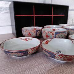 【新品】和食器 10点セット 小鉢5点+小平皿5点 木箱入りの画像