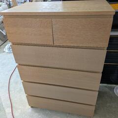 IKEA マルム チェスト 洋タンス　5段　引き出し6つ　中古　...