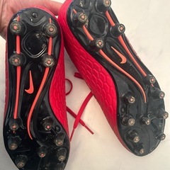 NIKEナイキ子供サッカースパイク赤24センチの画像