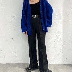 カーディガン シュエットモヘアライクカーディガン ブルーの画像