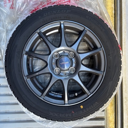 【決定】155/65R14 75Q DUNLOP ダンロップ WINTER MAXX 02 WM02 ウインターマックス 02 VELVA CHARGE ヴェルヴァ チャージ スタッドレスタイヤホイール4本セット