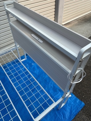シングルベッドスチール マットレス付き