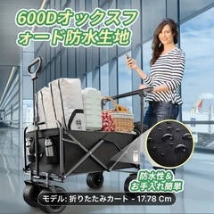 【新品】折りたたみ式キャリーカート 大容量150L／頑丈フレーム／防水仕様の画像