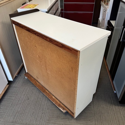 超美品‼️】天板人工大理石 102cm幅キッチンカウンター 食器棚 収納