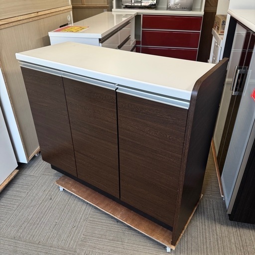 【超美品‼️】天板人工大理石 102cm幅キッチンカウンター 食器棚 超美品‼️】天板人工大理石 102cm幅キッチンカウンター 食器棚 2024 収納