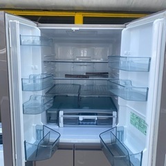 福岡市内-久留米-小郡配送無料　保証あり 日立 HITACHI 冷蔵庫 （555L・フレンチドア） 6ドア クリスタルシャンパン R-XG56J XN
の画像