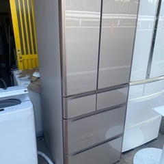 福岡市内-久留米-小郡配送無料　保証あり 日立 HITACHI 冷蔵庫 （555L・フレンチドア） 6ドア クリスタルシャンパン R-XG56J XN
の画像