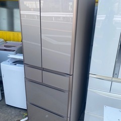 福岡市内-久留米-小郡配送無料　保証あり 日立 HITACHI 冷蔵庫 （555L・フレンチドア） 6ドア クリスタルシャンパン R-XG56J XN
の画像
