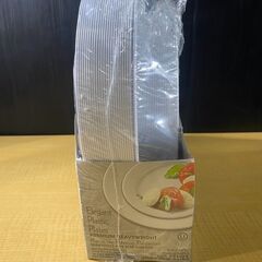 T244/カークランドシグネチャー エレガント プラスチック プレート 50枚 （25枚 x ２サイズ）19cmと 26cmの画像