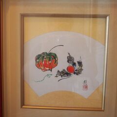 水彩画　色紙　額装　3点まとめの画像