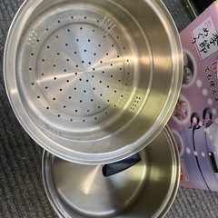 IH対応ガスコンロなど鍋　蒸し鍋ニ段の画像