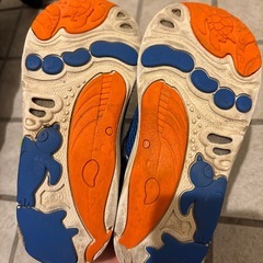 ムーンスター　carrot　魚柄 ベルクロ キッズスニーカーの画像