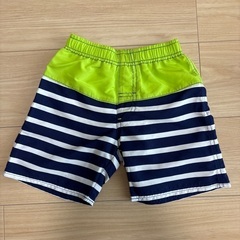 【ほぼ未使用】男の子用水着（海パン）100cm・ムーニー　水あそびパンツ　ピカチュウデザイン　ビッグ1枚（12〜22kg）の画像