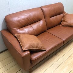 決まりました　　
★激安★ 3人掛け ソファ 三人掛け 革ソファ スイート 茶色　ブラウン レザー 合皮 激安 格安 応接 肘置き 福岡 引き取り可　【糸島市内 送料無料】250706-3の画像