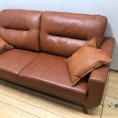 決まりました　　
★激安★ 3人掛け ソファ 三人掛け 革ソファ スイート 茶色　ブラウン レザー 合皮 激安 格安 応接 肘置き 福岡 引き取り可　【糸島市内 送料無料】250706-3の画像