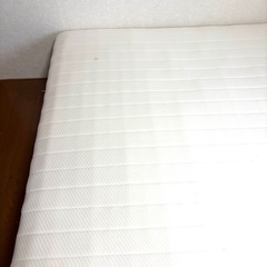 脚付きボンネルコイルマットレスダブルベッド の画像