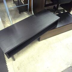 伸縮式 テレビ台 TV台 ブラック×ブラウン 幅約100～約155.5cm 中古 札幌市東区 新道東店の画像