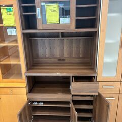 【ジャングルジャングル滋賀草津店】来店特価!!　ｷｯﾁﾝｶｳﾝﾀｰ食器棚　ﾌﾞﾗｳﾝ　　J-250742の画像