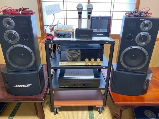 カラオケ一式UGA-N10 JOYSOUND スピーカー・ボーズ301　ソニー テレビ　３２インチ 簡単立ち上げ　R6年3月最終データー