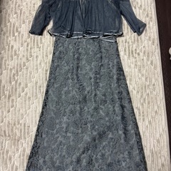 引き取りに来てくれる方限定　LEJA フロントオープンバックウエストリボンボレロキャミワンピースドレスの画像
