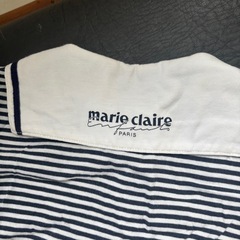 marie claire ストライプ 半袖ポロシャツの画像