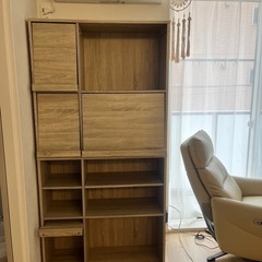 [幅91] ディスプレイ収納ラック フラップ扉付き スッキリ収納 2個組  LOWYAの画像