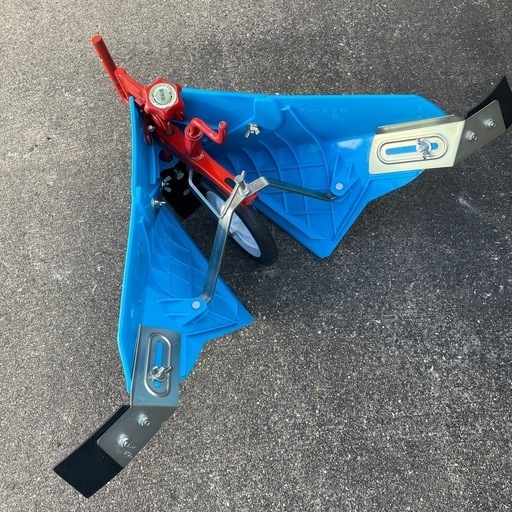 ブルー　溝浚器　培土器　畝立て 車軸管理機用溝浚器