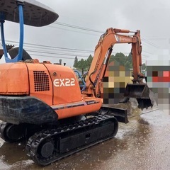ミニユンボ油圧ショベル日立 EX22 アワメータ3985時間 動作確認済み 中古 海運可の画像