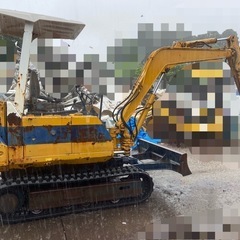 ユンボ コマツ 油圧ショベル ゴムキャタ PC20-6 アワメータ3218時間 作動確認済み 中古 海運可の画像