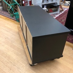 木製ローキャビネット　ブラックの画像
