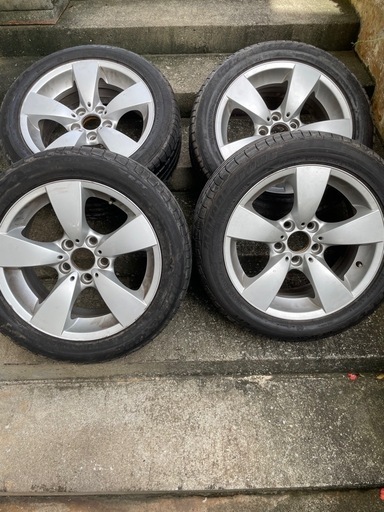 値下げ！！早い者勝ち！BMW純正アルミホイールタイヤ付き溝バリ山