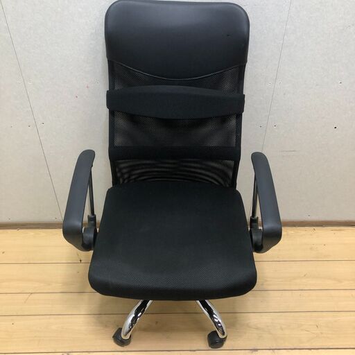 タンスのゲン オフィスチェア H-935L-2R タンスのゲンデスクチェア H-935L-2R ブラック ひじ掛け キャスター