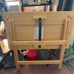 天然木 折りたたみテーブル 折りたたみデスク ニトリ 作業台 簡易テーブル 補助テーブルの画像