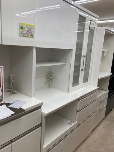 フラップ収納2枚扉食器棚【トレファク桶川店】