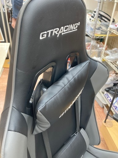?GT Racing?ゲーミングチェア?ブラック?デスクワークに?2224