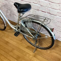  【大人用】整備済中古自転車 ブリヂストン 軽いアルミフレーム 26型カルーサ 銀色 <自転車のオオムラ 静岡店>の画像