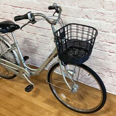  【大人用】整備済中古自転車 ブリヂストン 軽いアルミフレーム 26型カルーサ 銀色 <自転車のオオムラ 静岡店>の画像
