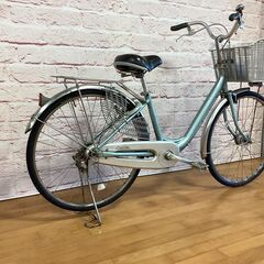 【大人用】整備済中古自転車 ブリヂストン 軽いアルミフレーム 26型カルーサ 水色 <自転車のオオムラ 静岡店>の画像