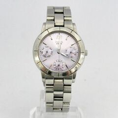 動作品 CITIZEN wicca クオーツ式腕時計 6329-S004942 パープル文字盤 デイデイト 24時間針 25年7月電池交換 札幌市 清田区 平岡の画像