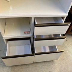T2507-108 キッチンボード ホワイト W915 キズ汚れ有り 上下分割不可の画像