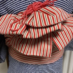 トリコロールカラー半幅帯いかがでしょうか？の画像