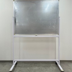SNT725 ホワイトボード キャスター付 事務用品 オフィス 回転 120×90cm 中古の画像
