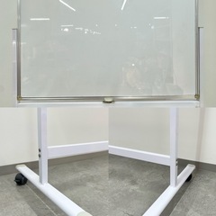 SNT725 ホワイトボード キャスター付 事務用品 オフィス 回転 120×90cm 中古の画像