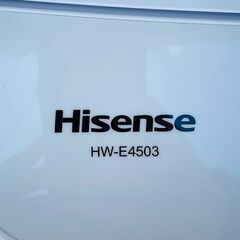 【❗️✨使いやすいモデル✨❗️】Hisense✨洗濯機🌀HW-E4503🌟4.5kg✨2021年製❗️の画像