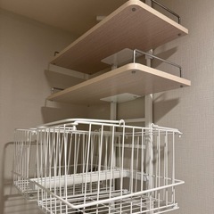 【美品(ほぼ未使用)/定価14,300円】ランドリーラック　洗濯機の画像
